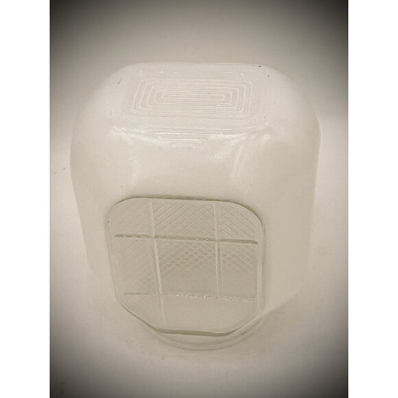 Art Deco Milk Glass Light Globe Retro Shade Ceiling Bath Porch Mid Century Diver - Picture 2 of 11